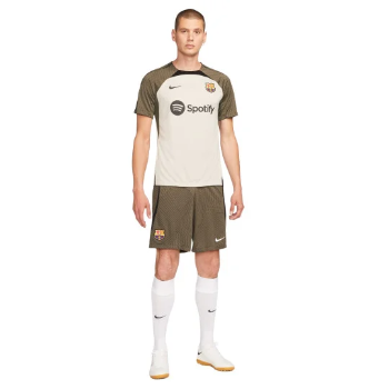 Nike FC Barcelona Strike Trainingsset 2023-2024 Beige Donkergroen Zwart